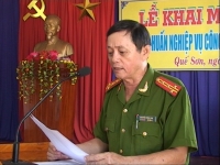 Công an huyện Quế Sơn khai mạc lớp tập huấn nghiệp vụ công an năm 2013.